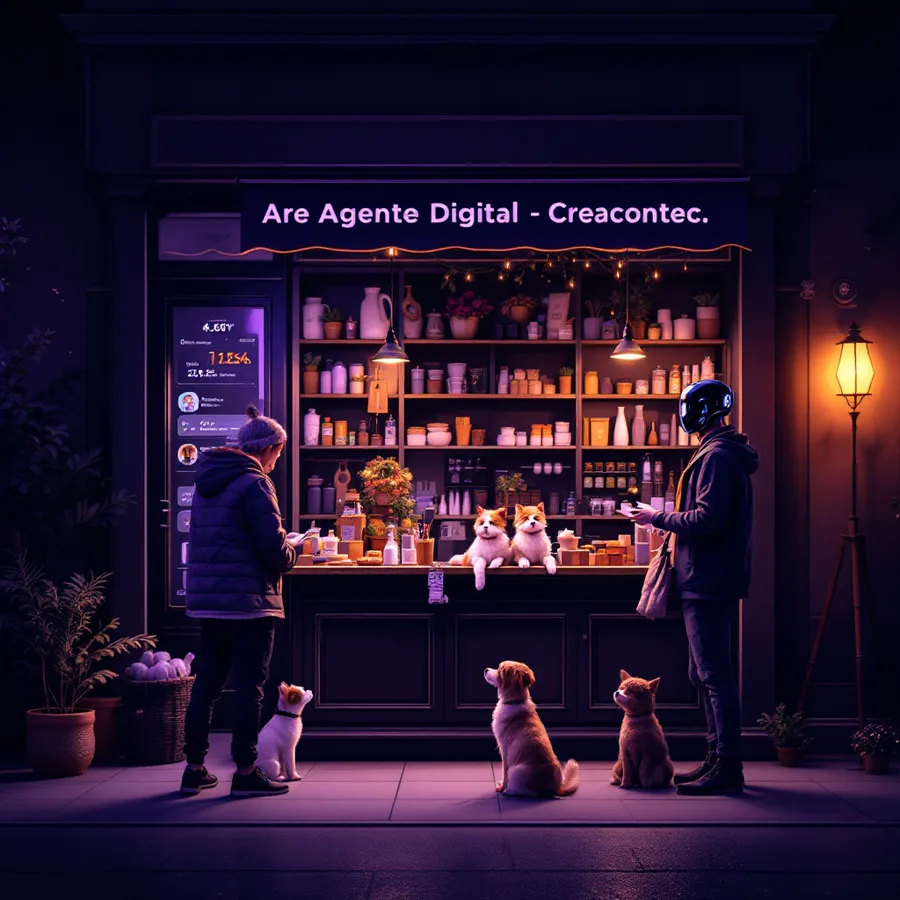 Ilustración para Tienda de mascotas